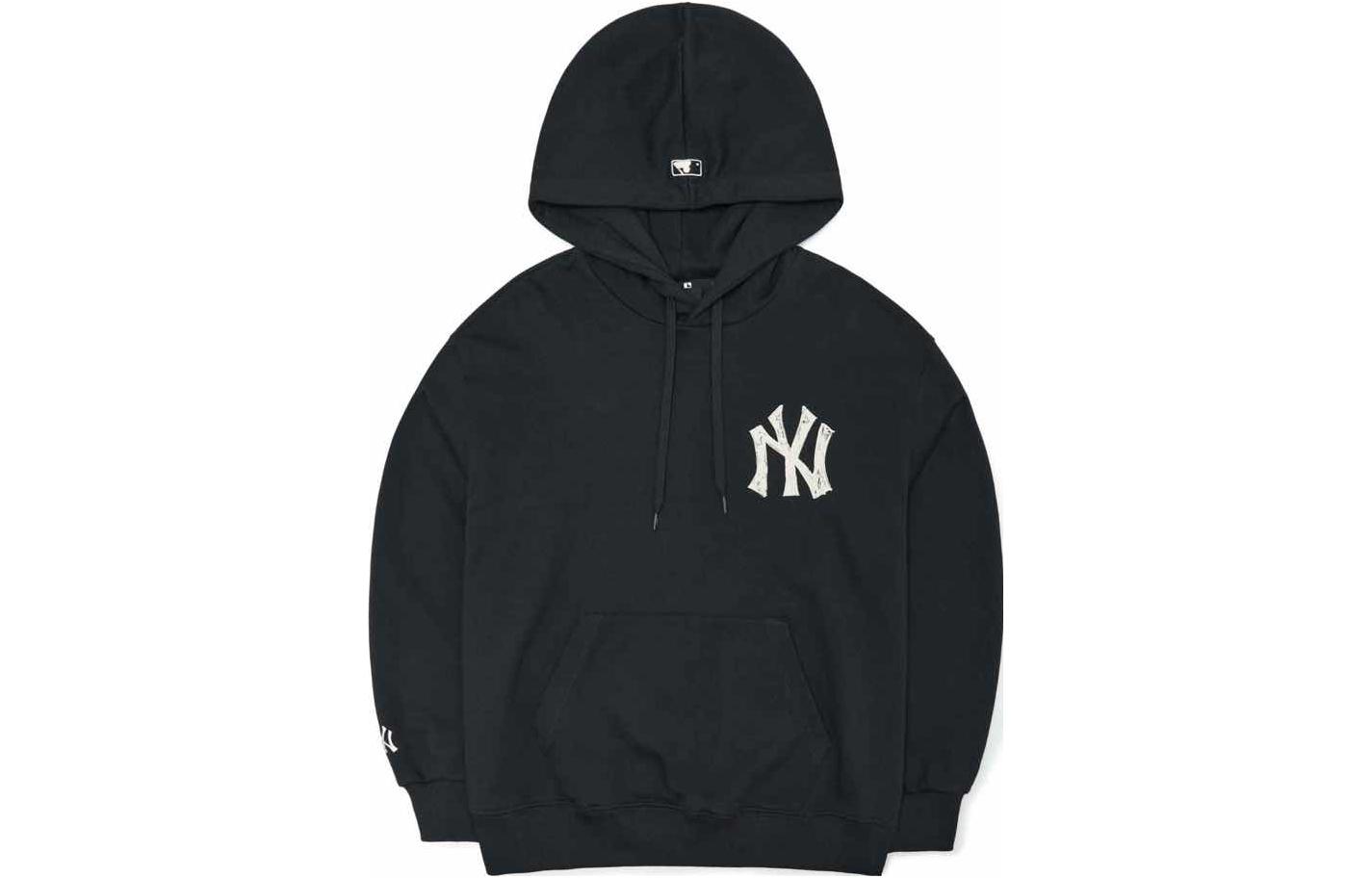 MLB New York Yankees Graffiti Overfit Drawstring Hoodie Unisex Black 3AHDZ0226-50BKS