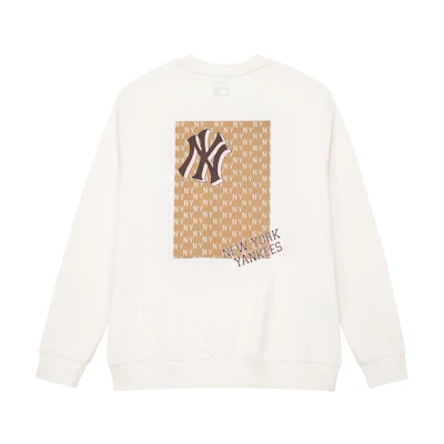 MLB New York Yankees Graphic Crewneck Pullover Sweatshirt Unisex White 3AMTM0934-50CRS