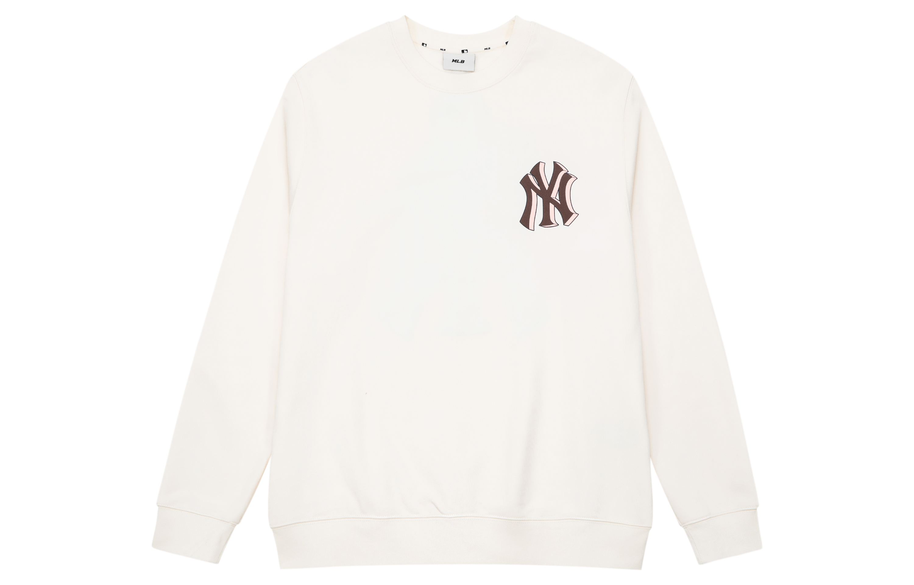 Lookbook MLB纽约扬基队图案白色男女通用套头衫卫衣 3AMTM0934-50CRS