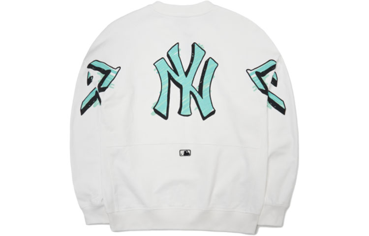 MLB New York Yankees Graphic Crewneck Sweatshirt Unisex White 3AMTS0121-50WHS