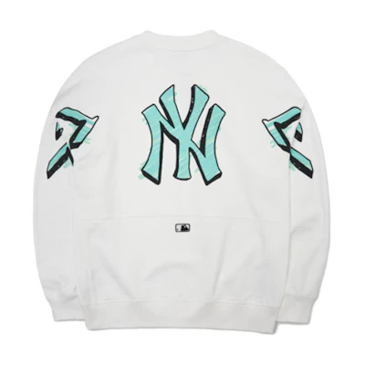 MLB New York Yankees Graphic Crewneck Sweatshirt Unisex White 3AMTS0121-50WHS