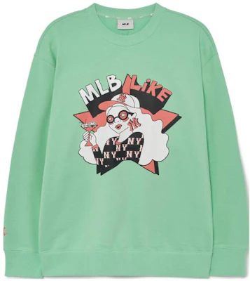 MLBニューヨークヤンキースグラフィックプリントレトロプルオーバースウェットシャツユニセックスライトグリーン 3AMTL0231-50GNL Buy MLBニューヨークヤンキースグラフィックプリントレトロプルオーバースウェットシャツユニセックスライトグリーン 3AMTL0231-50GNL