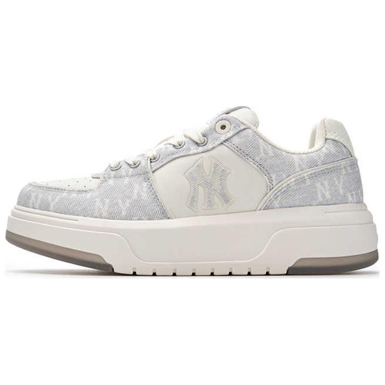 MLB New York Yankees Gray Leather SS25 Low-Top Casual Sneakers 3ASXS015N-50GRS