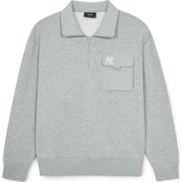 MLB New York Yankees Gray Pullover Crewneck Sweatshirt Unisex Casual Style 3AMTB1144-50MGS