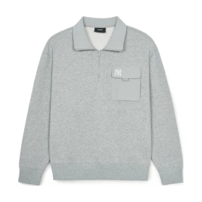 MLB New York Yankees Gray Pullover Crewneck Sweatshirt Unisex Casual Style 3AMTB1144-50MGS