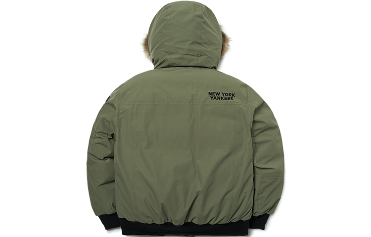 MLB New York Yankees Green Winter Short Down Jacket with Fur Hood. 3ADJB0716-50KAS 圖 3