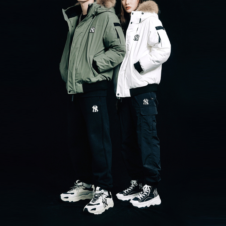 MLB New York Yankees Green Winter Short Down Jacket with Fur Hood. 3ADJB0716-50KAS 圖 5