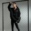 Shop MLB 紐約洋基隊男女黑色半拉鍊外套 3AWJ14014-50BKS