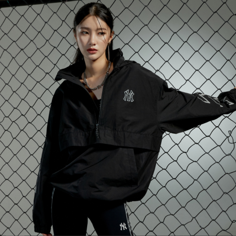 MLB New York Yankees Half-Zip Jacket Unisex Black 3AWJ14014-50BKS 圖 5