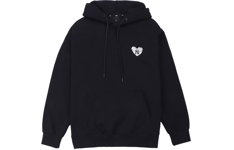 MLB New York Yankees Heart Embroidered Hoodie Unisex Black 31HDL1111-50L