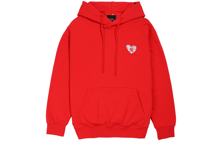 MLB New York Yankees Heart Embroidered Red Hoodie Unisex Casual Sweatshirt 31HDL1111-50R 圖 2
