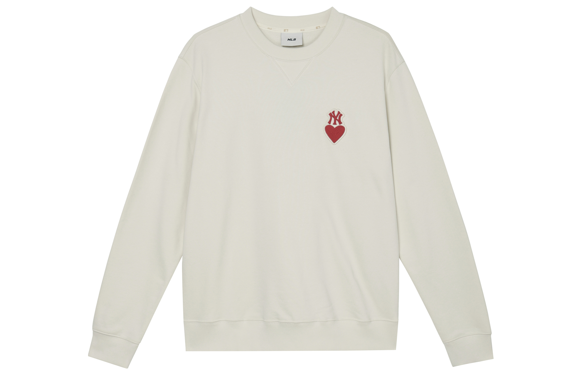 MLB New York Yankees Heart Logo Crewneck Sweatshirt Unisex Off-White 3AMTH0324-50CRS
