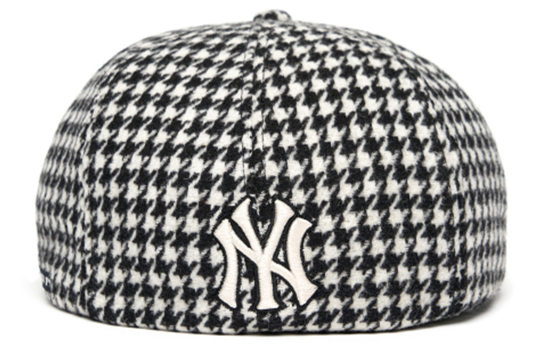 MLB New York Yankees Houndstooth Nylon Polyester Beret Unisex Black/White. 3ACBN9416-50BKS