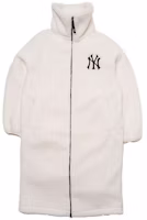 MLB New York Yankees Ivory Long Casual Fleece Jacket Unisex 3AJPF3416-50IVS MLB New York Yankees Ivory Long Casual Fleece Jacket Unisex 3AJPF3416-50IVS
