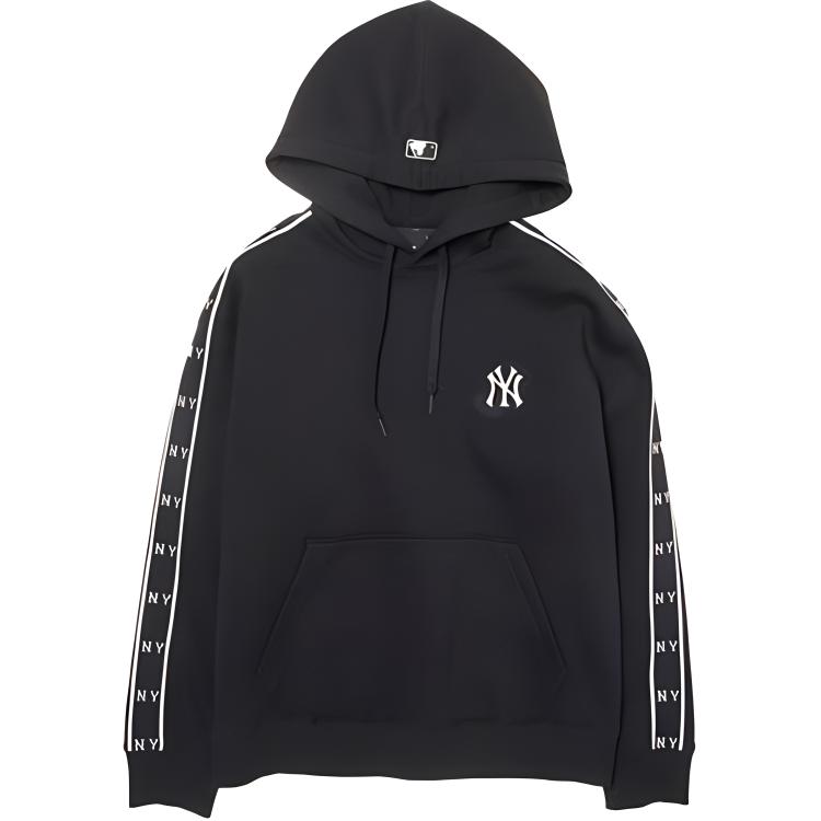 MLB New York Yankees Jacquard Letter Hoodie Unisex Black Casual Pullover 3AHDM0446-50BKS 圖 2