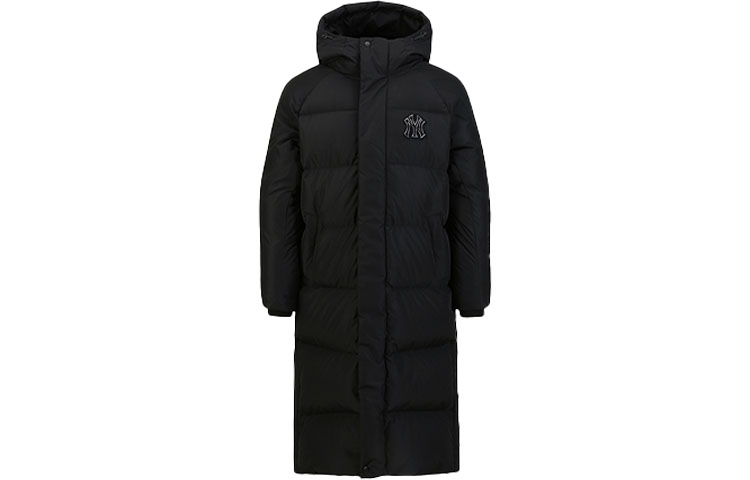 MLB New York Yankees Large Logo Long Puffer Jacket Black Unisex Winter Coat 31DJS1861-50L 圖 3