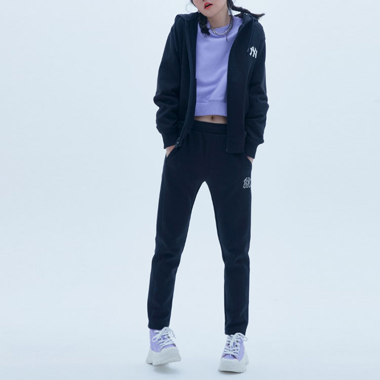 MLB New York Yankees Large Logo Zipper Hoodie Jacket Unisex - Black 31TR03111-50L 圖 6