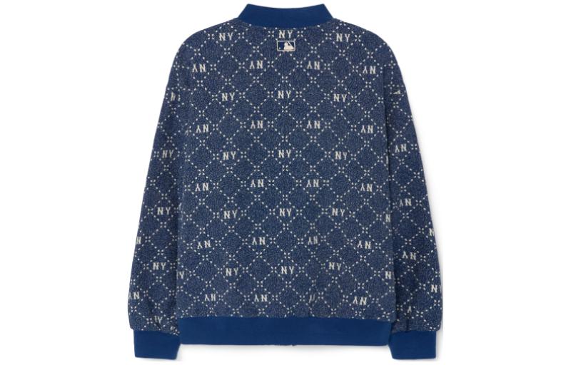 MLB New York Yankees Letter Jacquard Denim Jacket Navy Unisex 3ADKM0131-50INS 圖 3