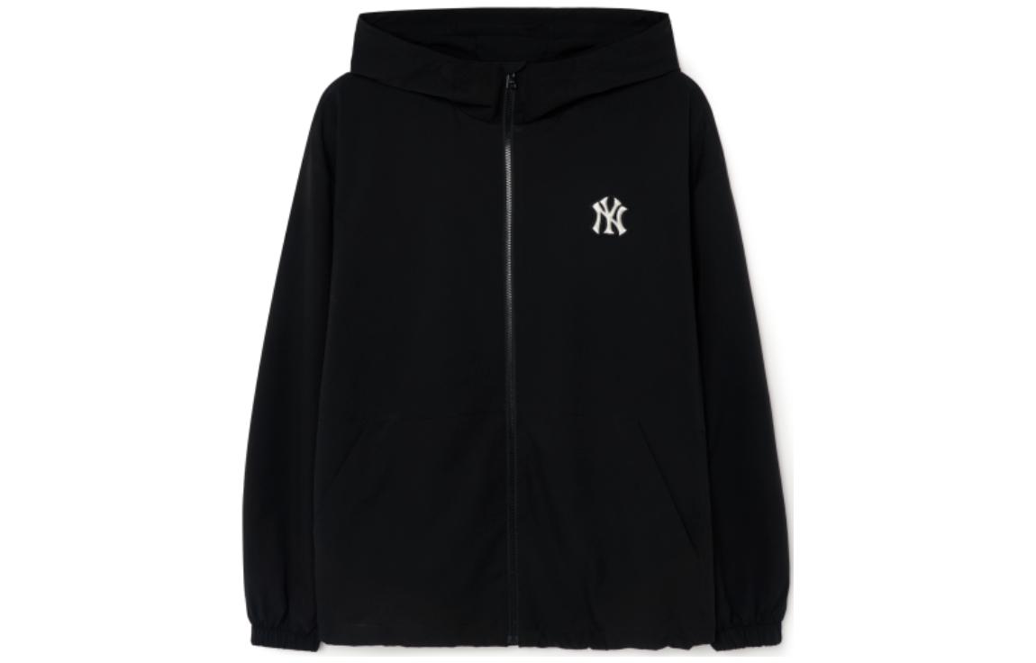 MLB New York Yankees Letter Logo Black Zip-Up Hoodie Jacket Unisex 3AWJB0131-50BKS 圖 2
