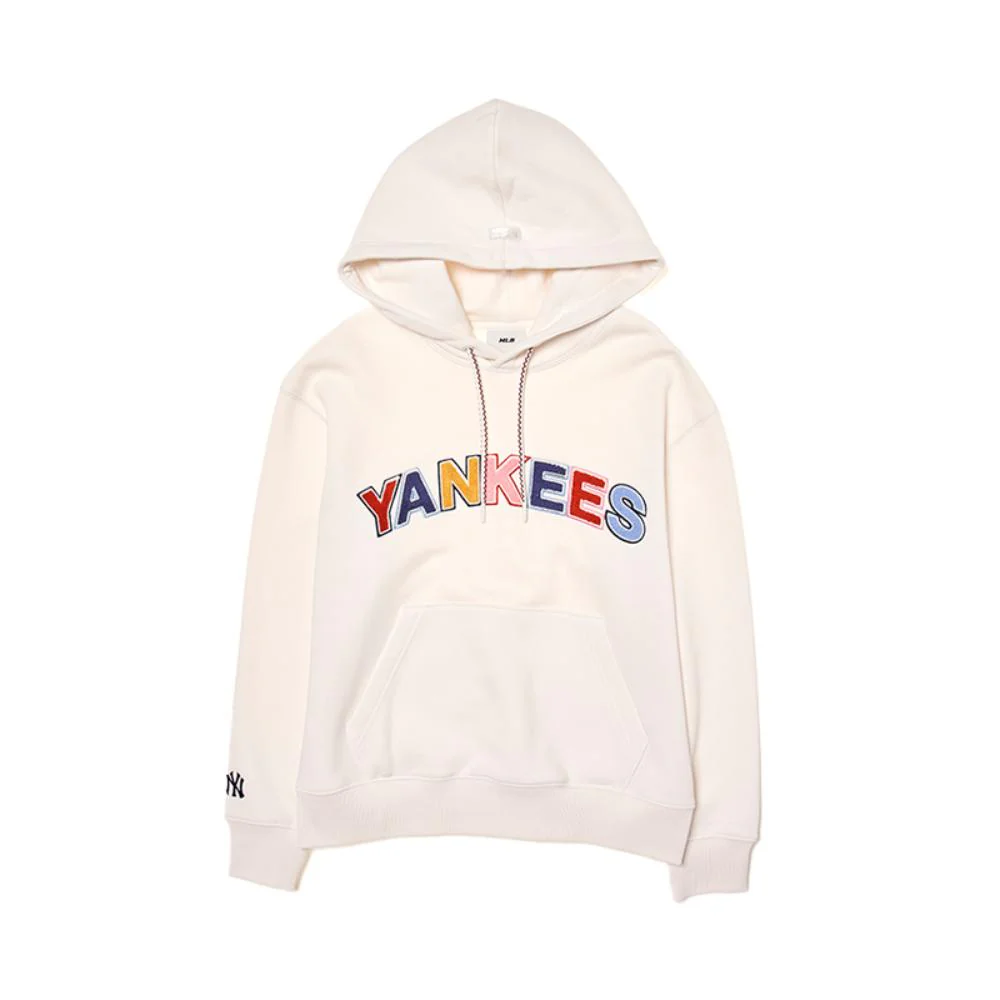 MLB New York Yankees Letter Logo Cream Hoodie Pullover Unisex Sweatshirt 3AHDV0746-50CRS