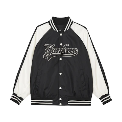 MLB New York Yankees Letter Logo Outdoor Sports Jacket Unisex Black. 3AJPV0244-50BKS