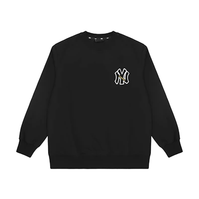 MLB New York Yankees Letter Logo Pullover Sweatshirt Unisex Black 3AMTB0214-50BKS