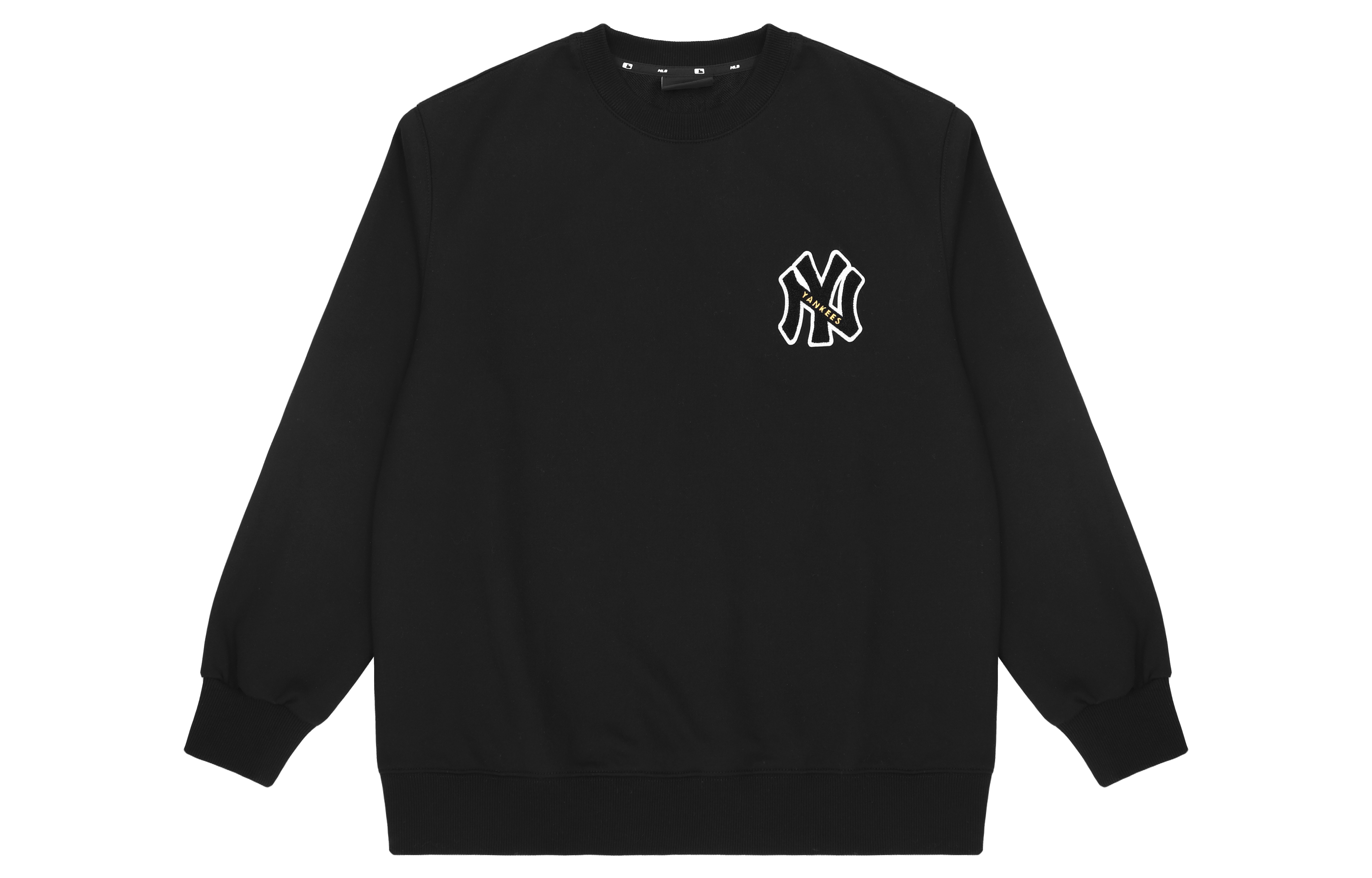 MLB New York Yankees Letter Logo Pullover Sweatshirt Unisex Black 3AMTB0214-50BKS 圖 2