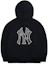 Lookbook MLB New York Yankees Letter Logo Zip Hoodie Unisex Black 3ATRB0121-50BKS