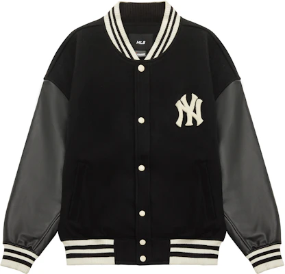 MLB New York Yankees Letter Print Baseball Jacket Unisex Black 3AJPV0634-50BKS Buy MLB New York Yankees Letter Print Baseball Jacket Unisex Black 3AJPV0634-50BKS