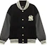 Order MLB New York Yankees Letter Print Baseball Jacket Unisex Black 3AJPV0634-50BKS