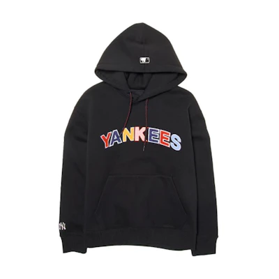 MLB New York Yankees Letter Print Hoodie Unisex Black 3AHDV0746-50BKS