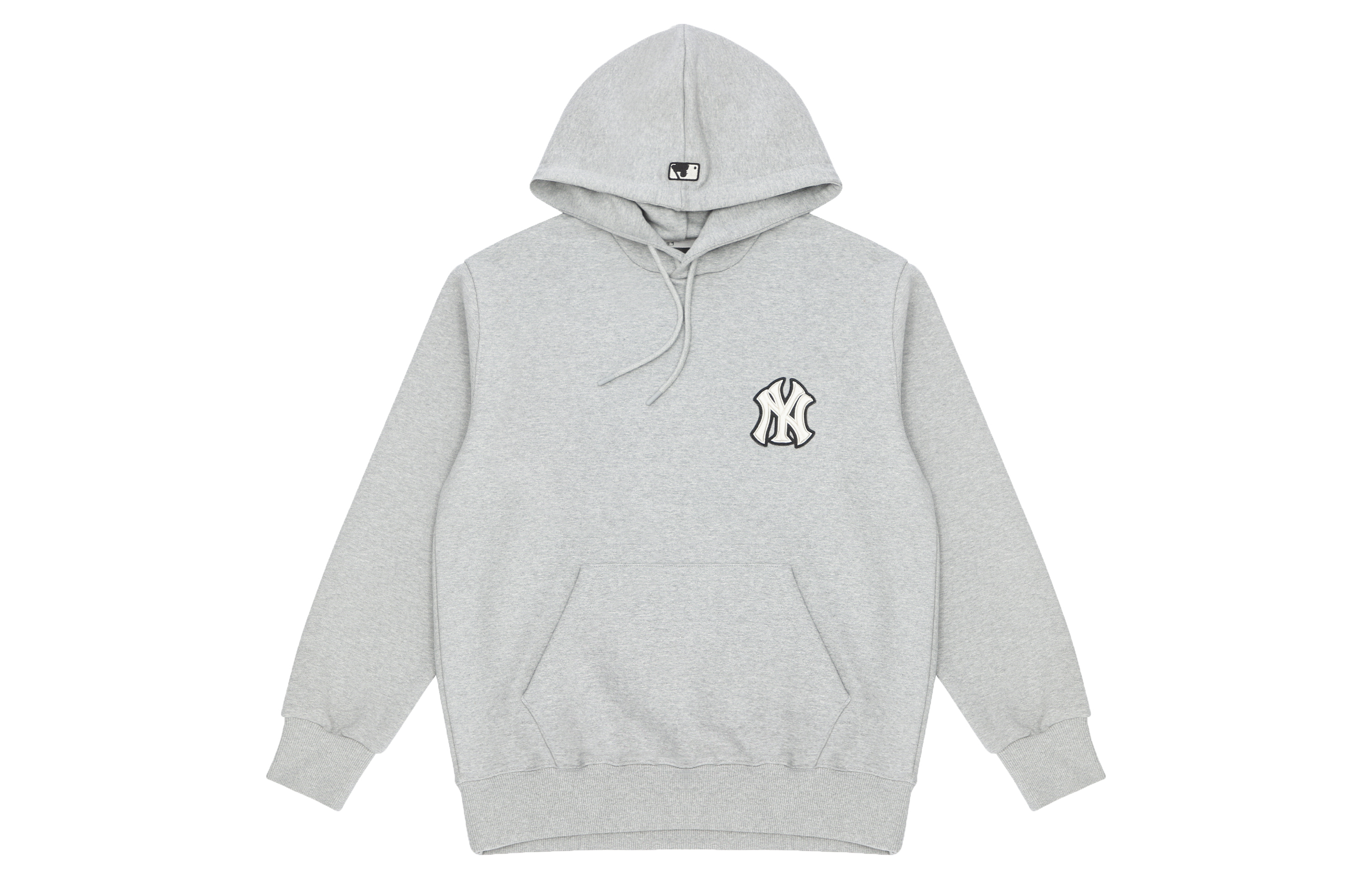 MLB New York Yankees Letter Print Loose Hoodie Unisex Light Gray 3AHDB0214-50MGS 圖 2