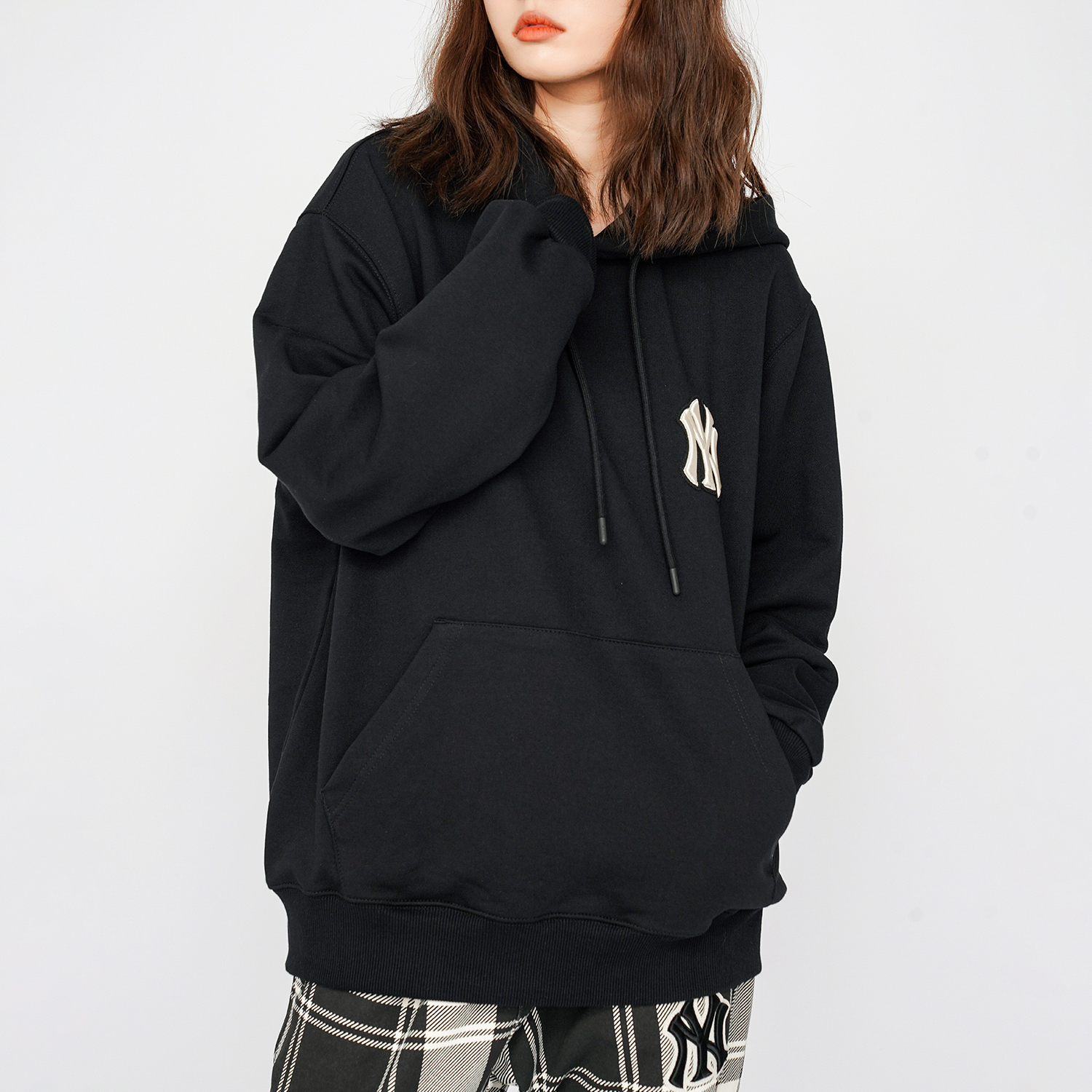 MLB New York Yankees Letter Print Loose Hoodie Unisex - Black 3AHDB0214-50BKS 圖 6