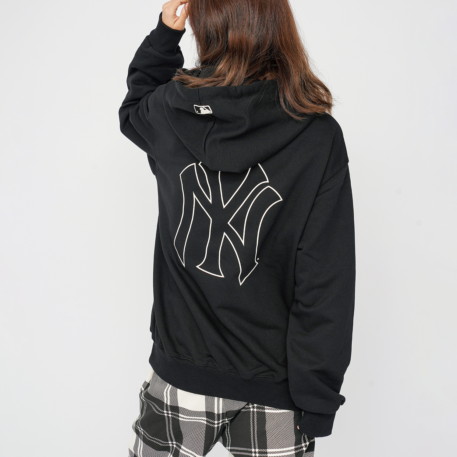 MLB New York Yankees Letter Print Loose Hoodie Unisex - Black 3AHDB0214-50BKS 圖 7