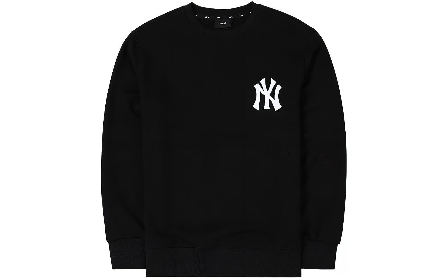 MLB New York Yankees Letter Print Oversized Crewneck Sweatshirt Unisex Black 3AMTL0514-50BKS 圖 3