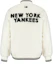 Lookbook MLB纽约洋基队字母印花羊羔毛棒球夹克米白色男女通用 3AJPF0116-50CRS