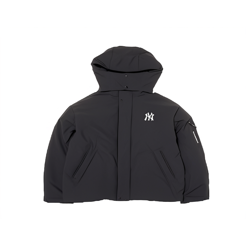 MLB New York Yankees Letter Print Zip-Up Hoodie Jacket Unisex Black 3ADJB1246-50BKS 圖 2