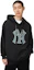 Shop MLB 紐約洋基字母印花連帽外套 黑色 男女款運動夾克 3ATRB0231-50BKS