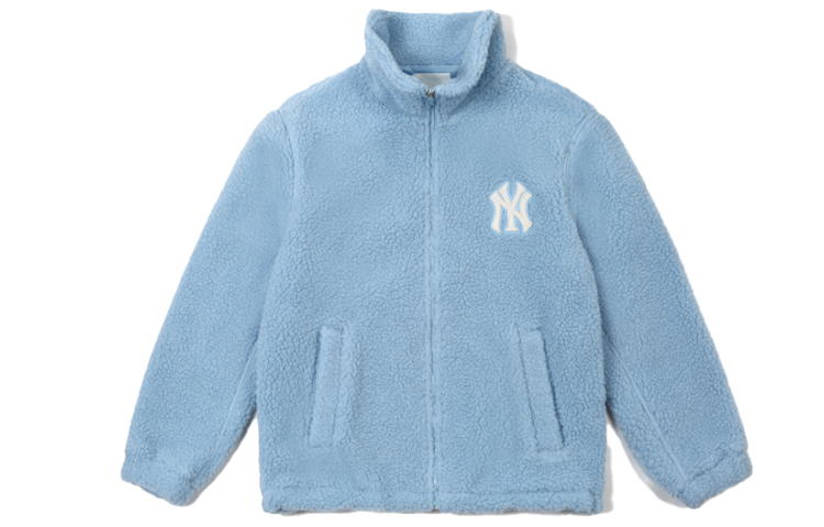 MLB New York Yankees Lettered Zip-Up Jacket Unisex Blue 31JPFZ061-50S
