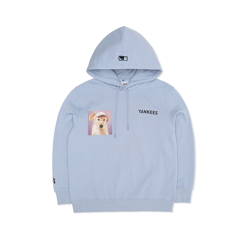 MLB New York Yankees Light Blue Hoodie Pullover Unisex Casual Sweatshirt 3AHDN0226-50BLL