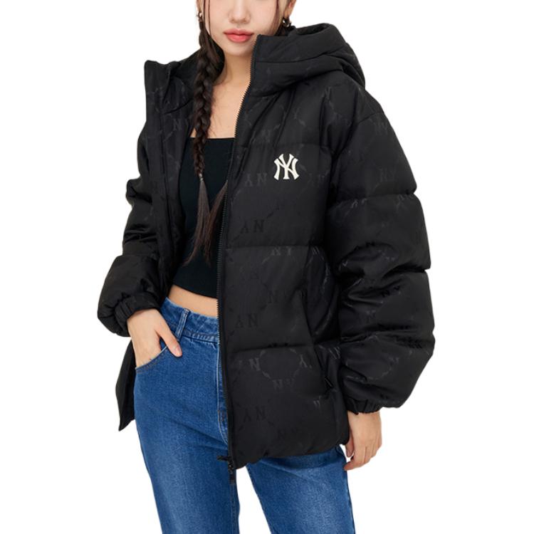 Shop MLB纽约洋基队轻薄羽绒夹克男女通用黑色 3ADJM1246-50BKS