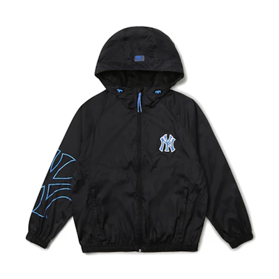 MLB New York Yankees Lightweight Hooded Jacket Unisex Black 31JPIA131-50L