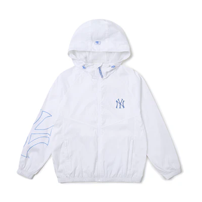 MLB New York Yankees Lightweight Hooded Jacket Unisex White 31JPIA131-50W