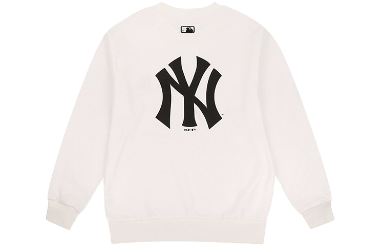 MLB New York Yankees Lightweight Logo Sweatshirt Unisex White 31MTR1941-50I