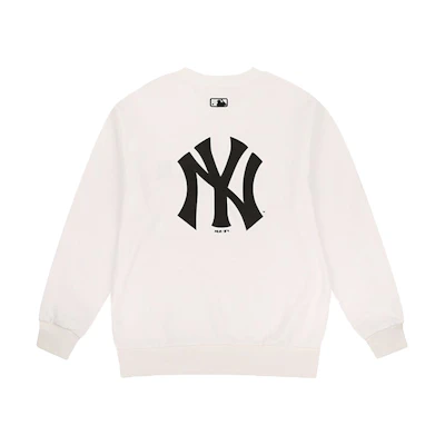 MLB New York Yankees Lightweight Logo Sweatshirt Unisex White 31MTR1941-50I