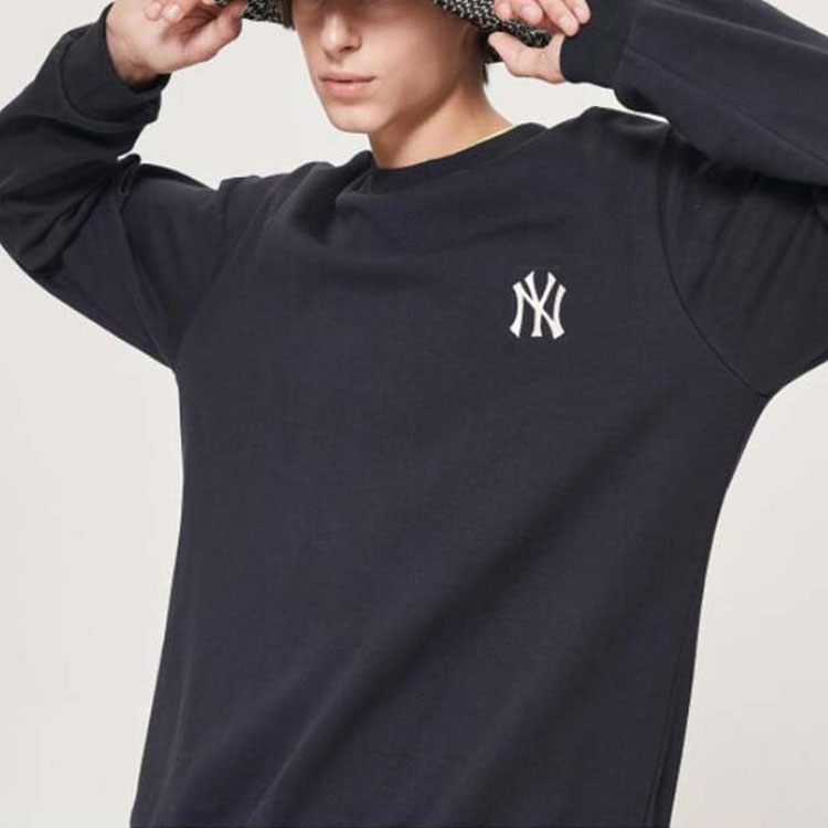 MLB New York Yankees Lightweight Logo Sweatshirt Unisex - Black 31MTR1941-50L 圖 4