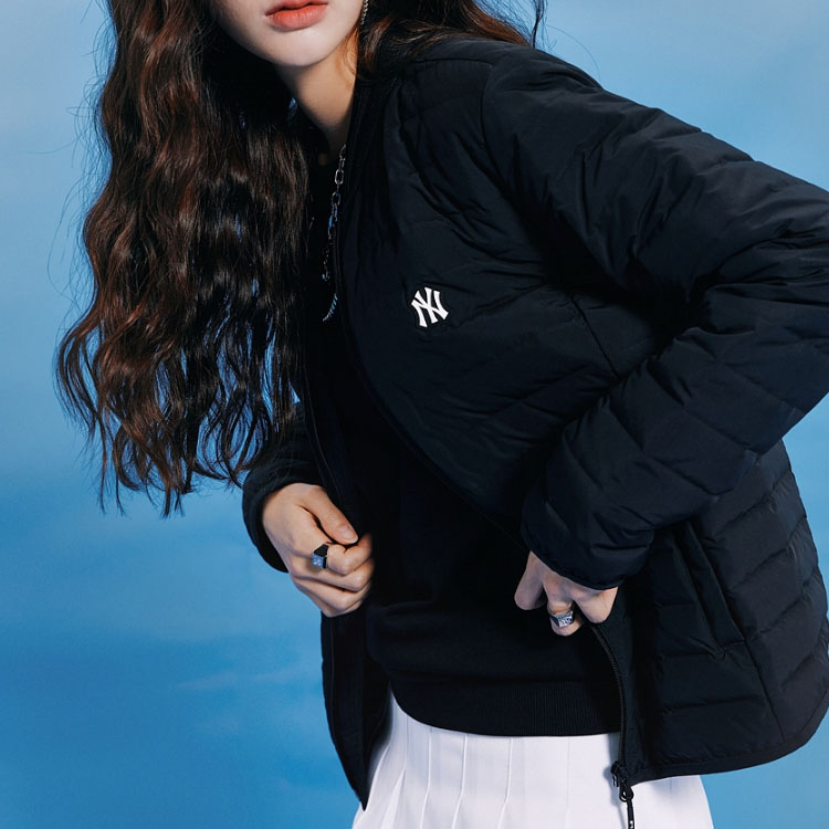 MLB New York Yankees Lightweight Quilted Down Jacket Black Unisex Winter Short. 3ADJL0216-50BKS 圖 6