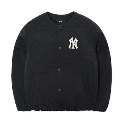 MLB New York Yankees Lightweight Short Puffer Jacket Unisex Black 3APDL0216-50BKS