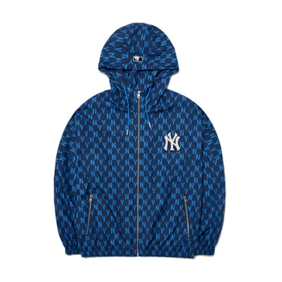 MLB New York Yankees Logo All-Over Print Hoodie Jacket Unisex Navy Blue 3AWJM0121-50NYS