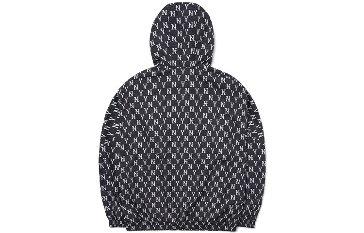 MLB New York Yankees Logo All-Over Print Hoodie Jacket Unisex Black. 3AWJM0121-50BKS 圖 3